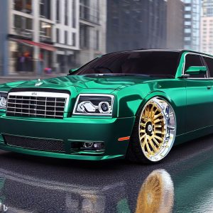 AI Emerald Green Chrysler 300 Blacked Out Windows