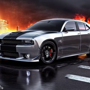 AI Silver Charger With Black Rims
